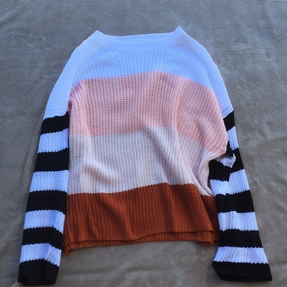 Colorblock Acrylic Sweater, Size Small - Picture 12 of 13